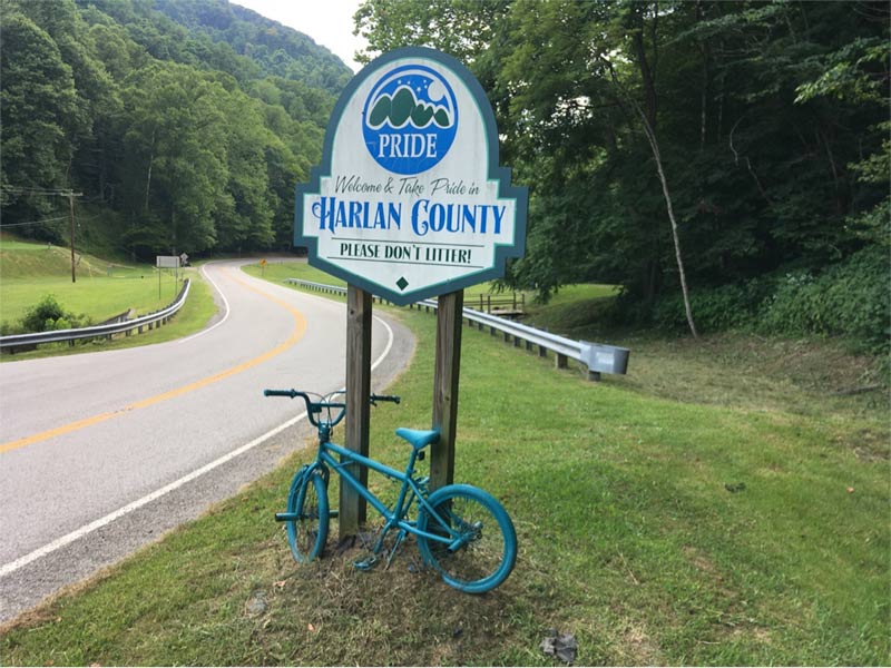 Harlan County Kentucky welcome sign