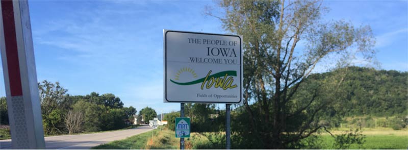 Iowa Welcome Sign