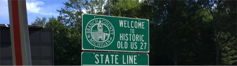 Michigan welcome sign