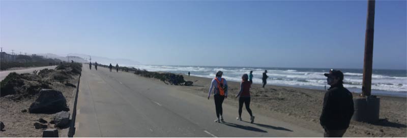 The Great Hwy. at the West End of Golden Gate Park running along the Pacific Coast